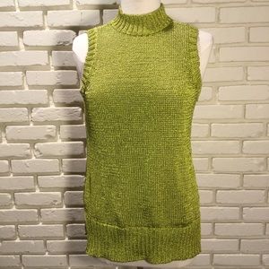 Chico's Green Sleeveless Knit Top